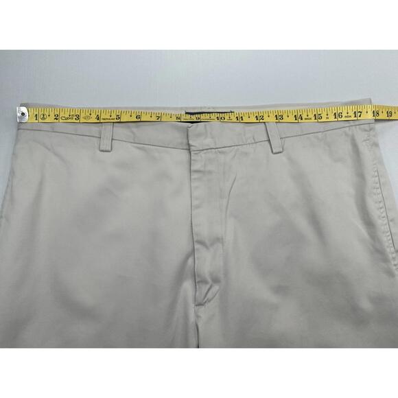 Banana Republic Flat Front Cotton Chinos Men Khaki 35/32 - Picture 5 of 7